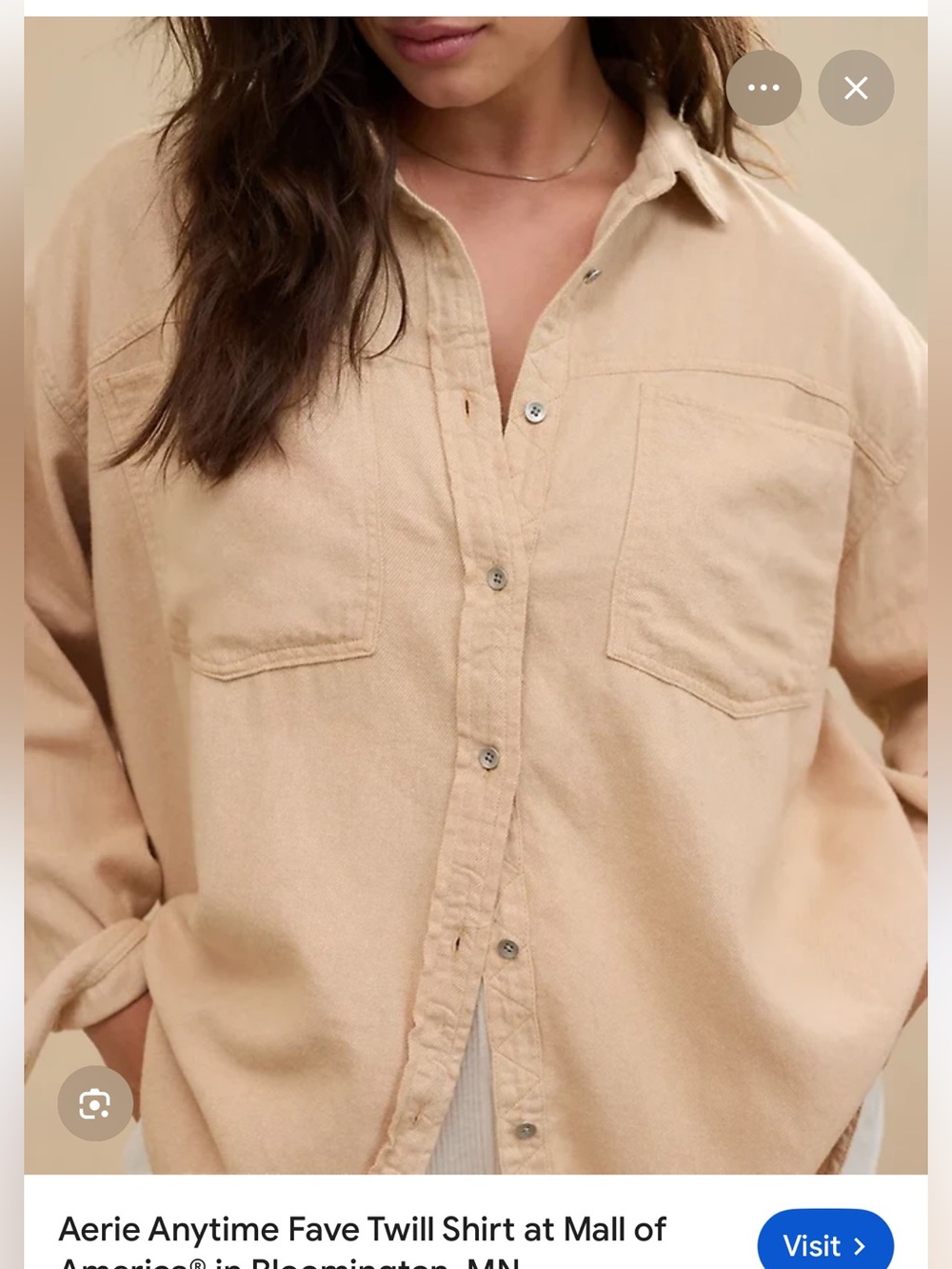 Aerie anytime fave twill shirt